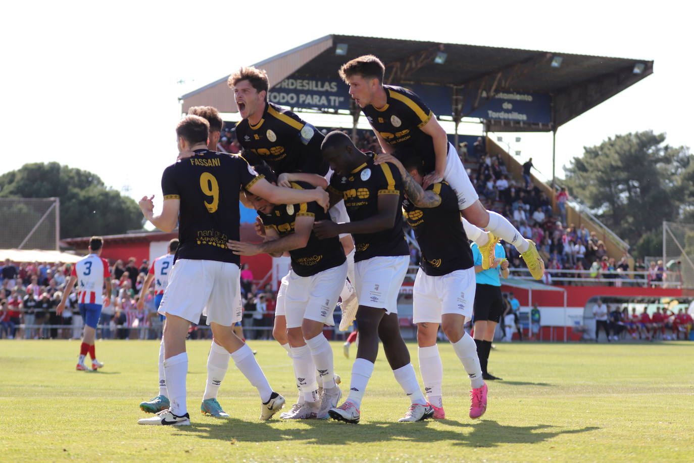 El Salamanca celebra un gol esta temporada.