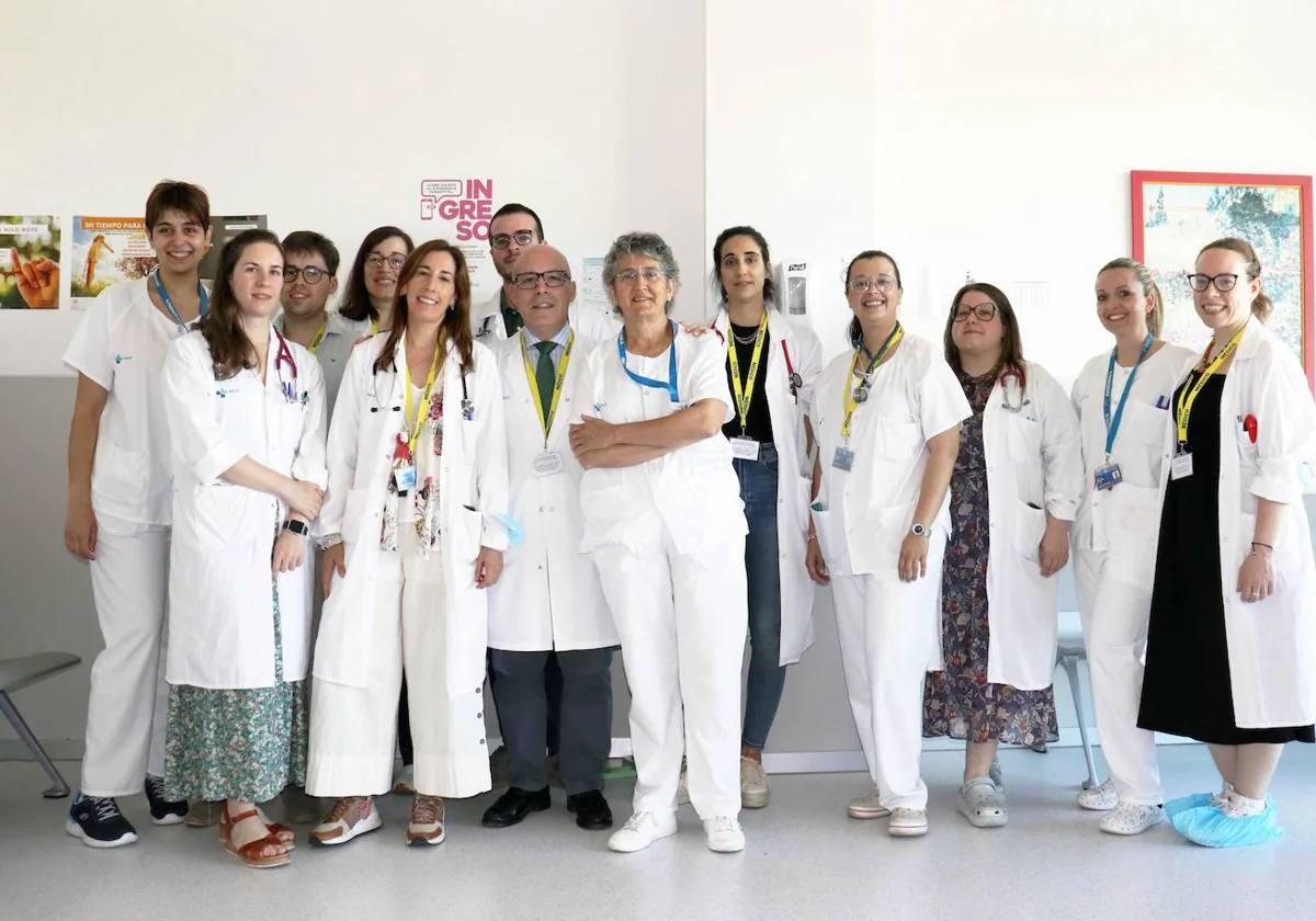 Algunos de los profesionales de Hematología del Hospital de Salamanca.