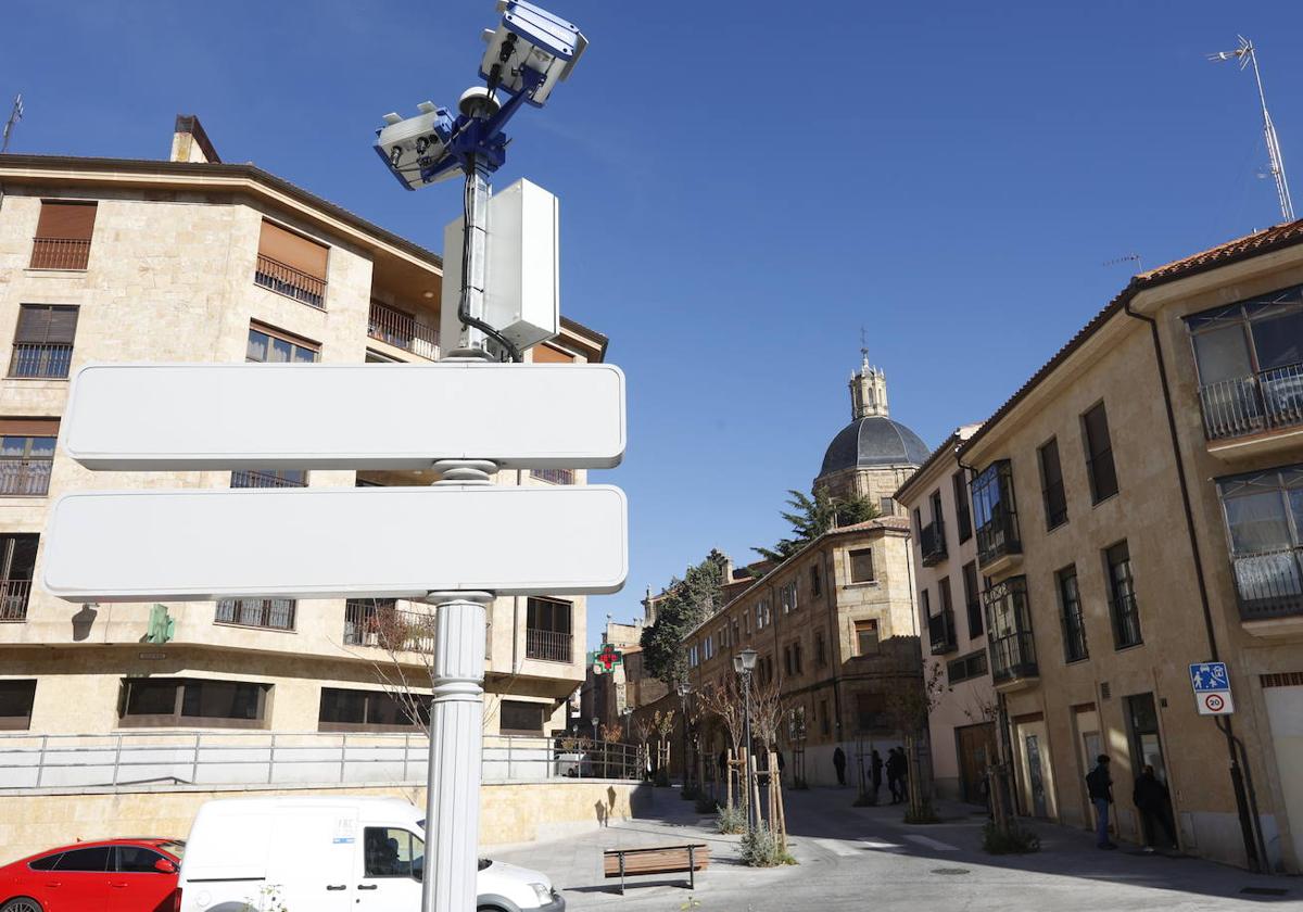 Imagen de una zona de bajas emisiones en Salamanca.