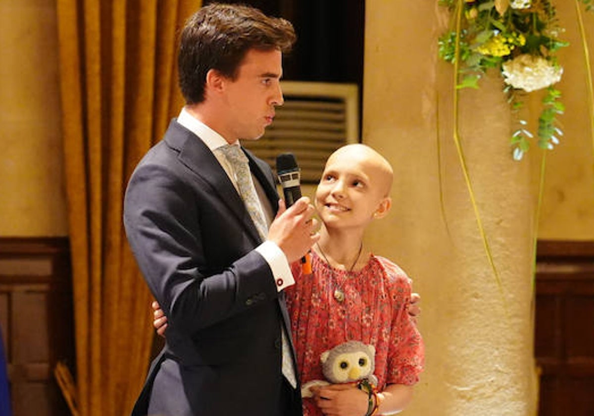 Gonzalo Caballero y María, en la cena del pasado martes.