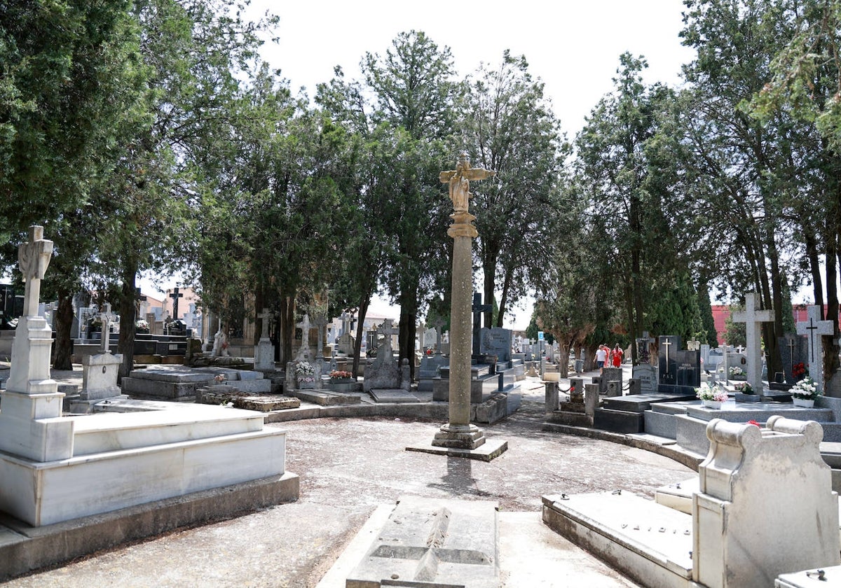 Emplazamiento actual en el cementerio del Crucero de San Cebrián.