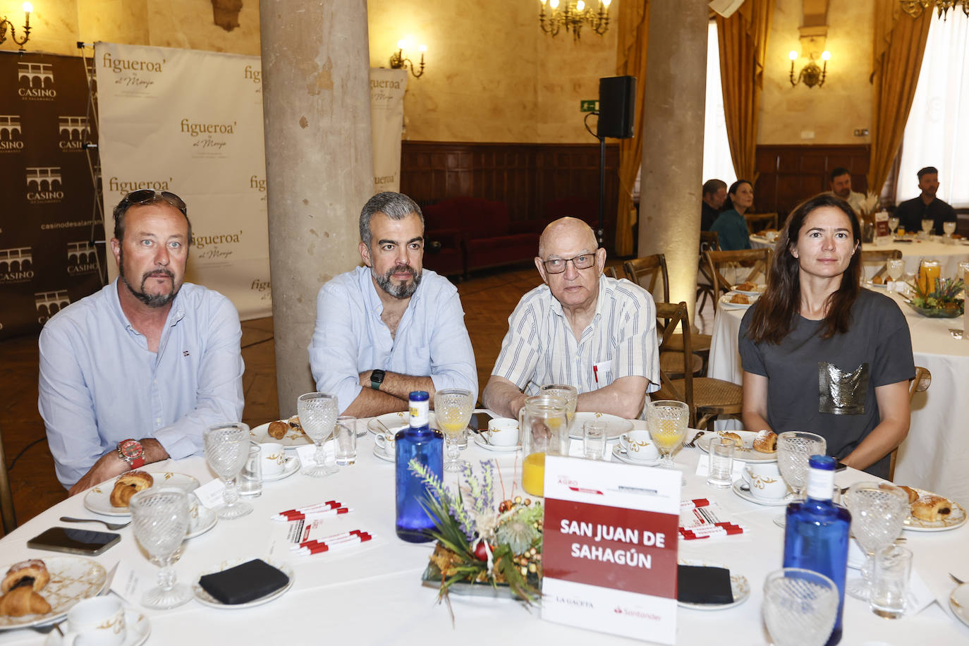 Bienvenido Hierro (Ambijaser), Pedro Díaz (Asacriber), José María Díaz (Chacinerías Díaz) y Laura Cornejo (Cava Agropecuaria S. L.).