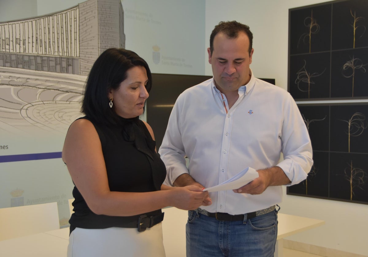 Silvia González y David Mingo, durante la rueda de prensa.