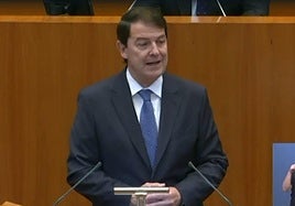 Alfonso Fernández Mañueco durante el tercer Debate de Política General