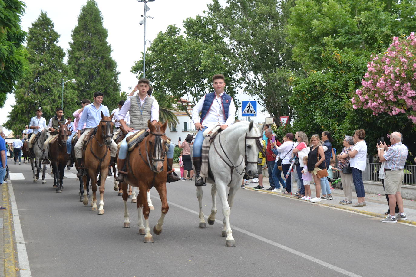 Los romeros mirobrigenses, en camino a la Peña de Francia pendientes del cielo