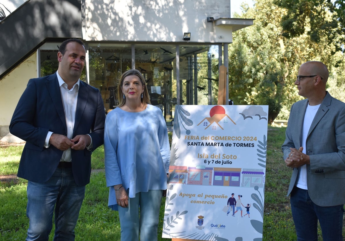 David Mingo, Carmen Rodrigo y Juan Carlos Bueno durante la presentación de la Feria.