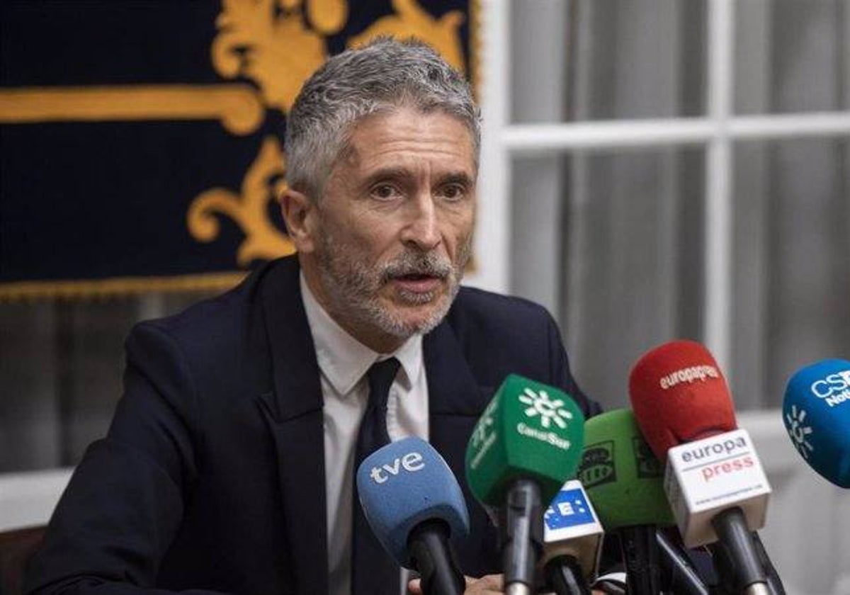 Fernando Grande-Marlaska durante una rueda de prensa