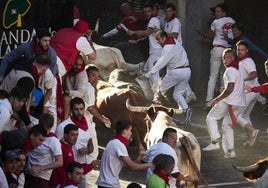 Imagen del encierro de La Palmosilla celebrado el 10 de julio de 2022