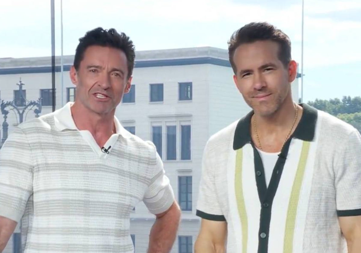 Ryan Reynolds y&nbsp;Hugh Jackman en RTVE.