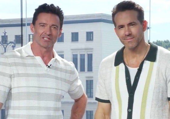 Ryan Reynolds y&nbsp;Hugh Jackman en RTVE.