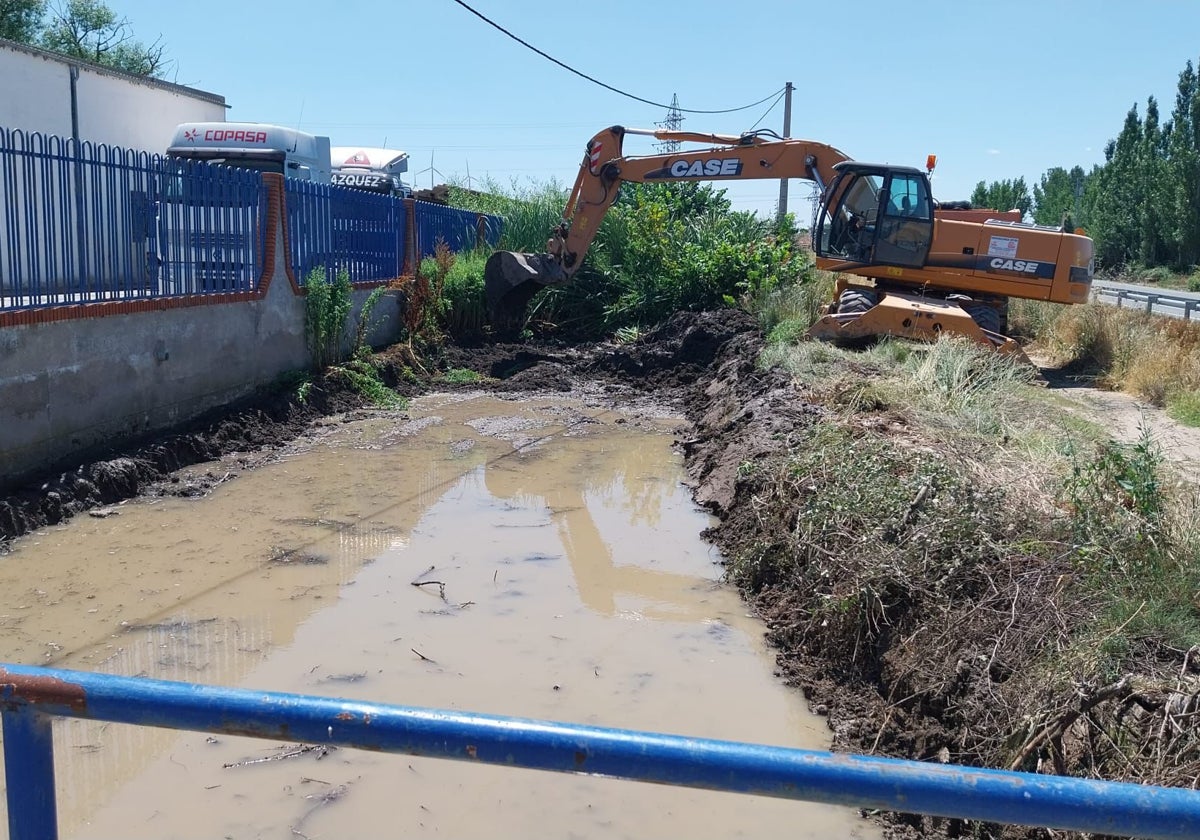 Trabajos de limpieza en el cauce del arroyo La Fontanilla de los Carazos.