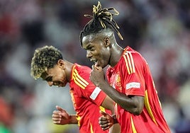 Lamine Yamal y Nico Williams