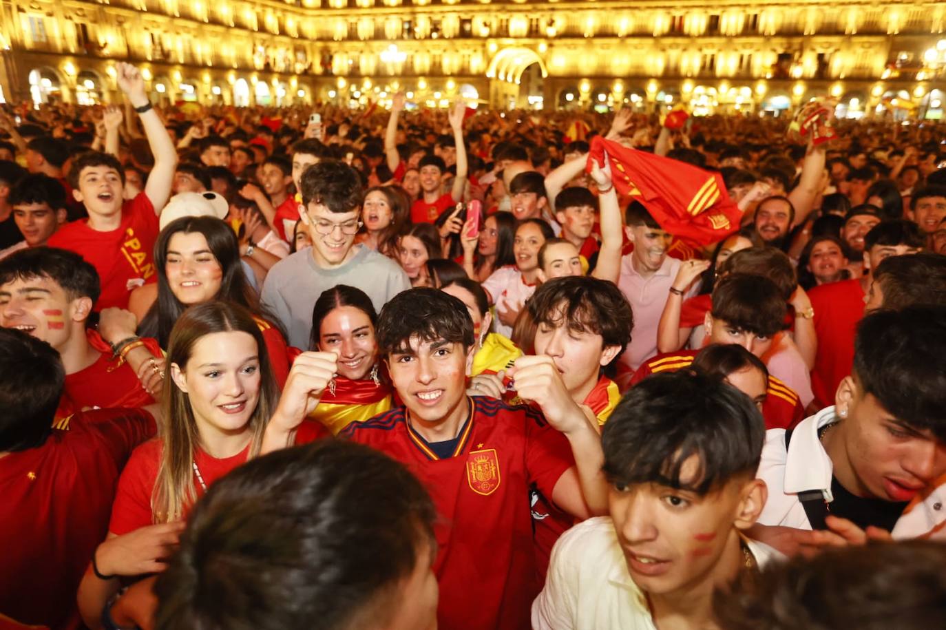 Así se celebró en Salamanca la victoria de España en la Eurocopa