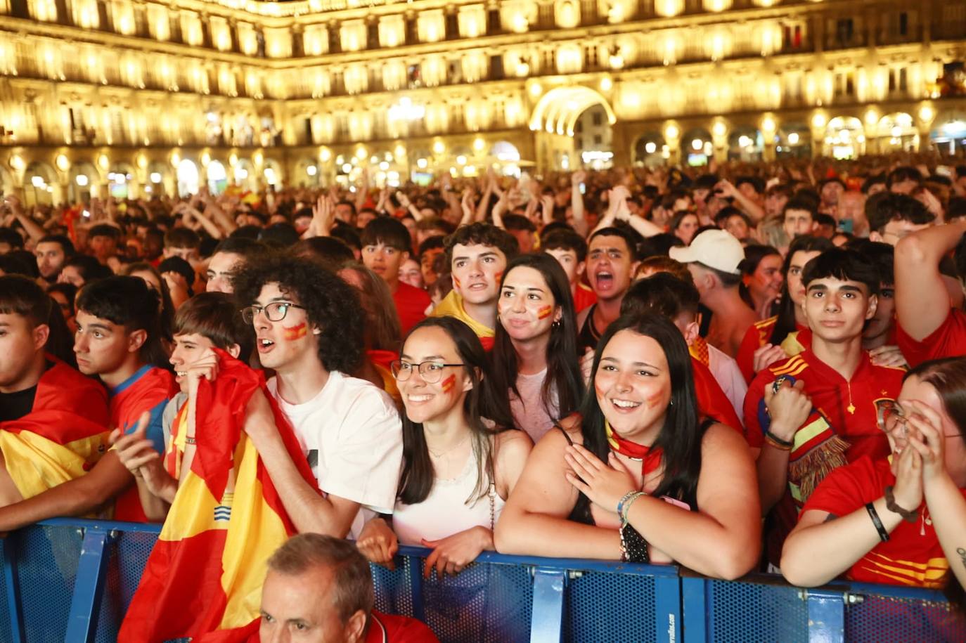 Así se celebró en Salamanca la victoria de España en la Eurocopa