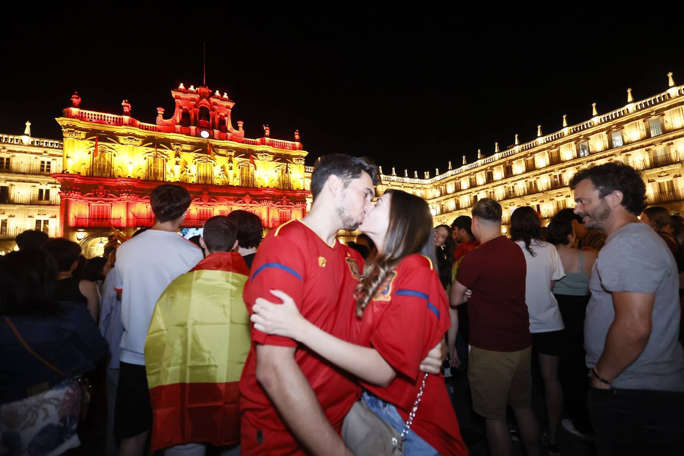 Así se celebró en Salamanca la victoria de España en la Eurocopa