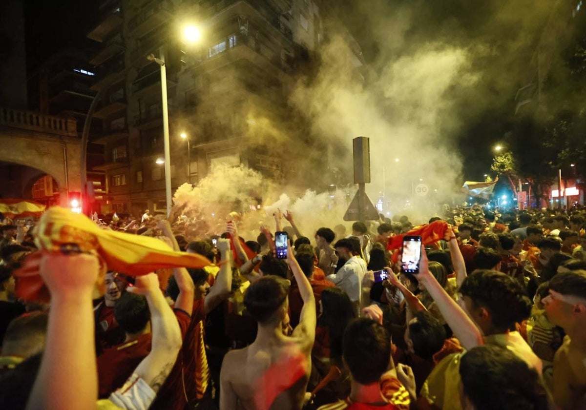 Así se celebró en Salamanca la victoria de España en la Eurocopa