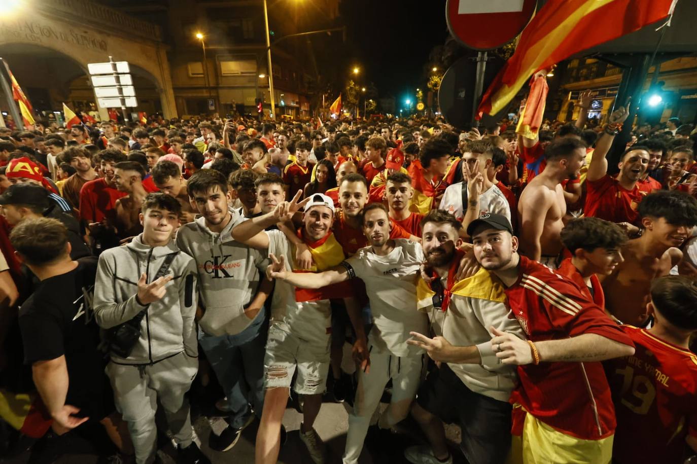 Así se celebró en Salamanca la victoria de España en la Eurocopa