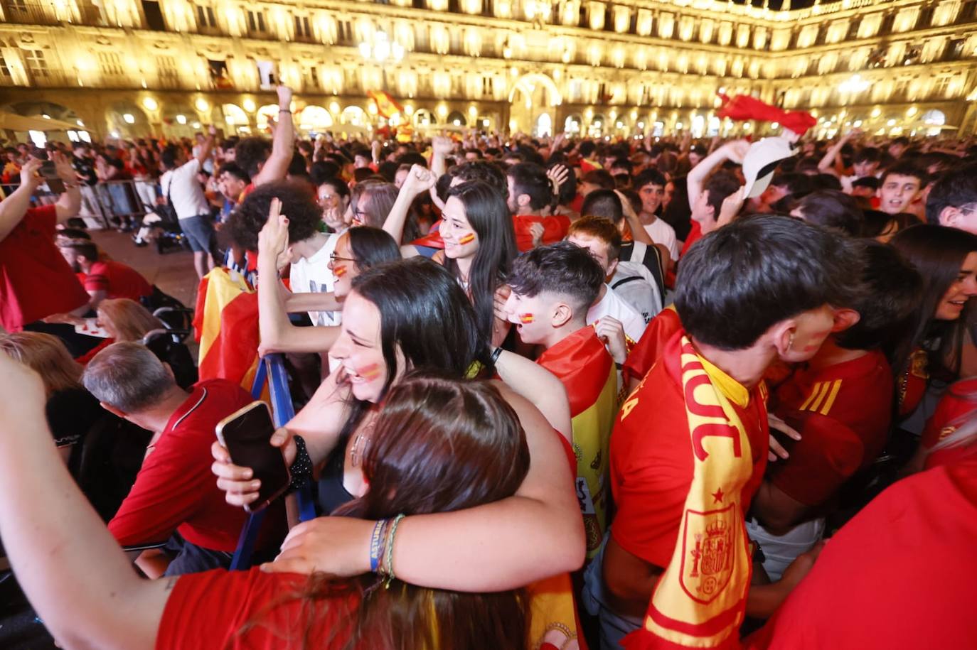 Así se celebró en Salamanca la victoria de España en la Eurocopa