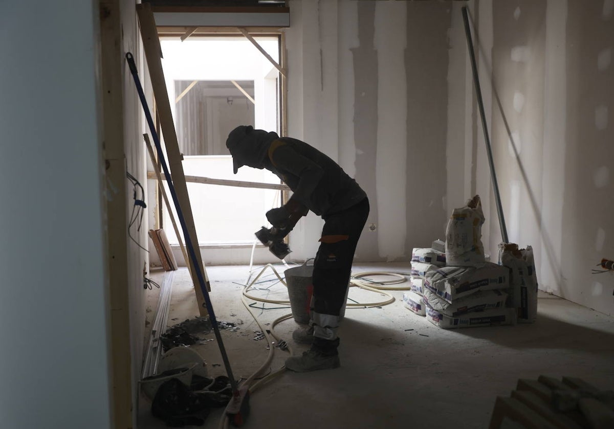 Un trabajador de la construcción.