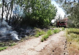 Imagen de una intervención de los Bomberos de la Diputación de Salamanca en Villamayor.