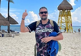 Javier Sánchez, en Playa del Carmen, México.