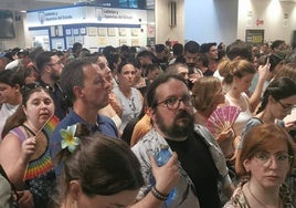 Imagen del caos generado en la estación de Chamartín.