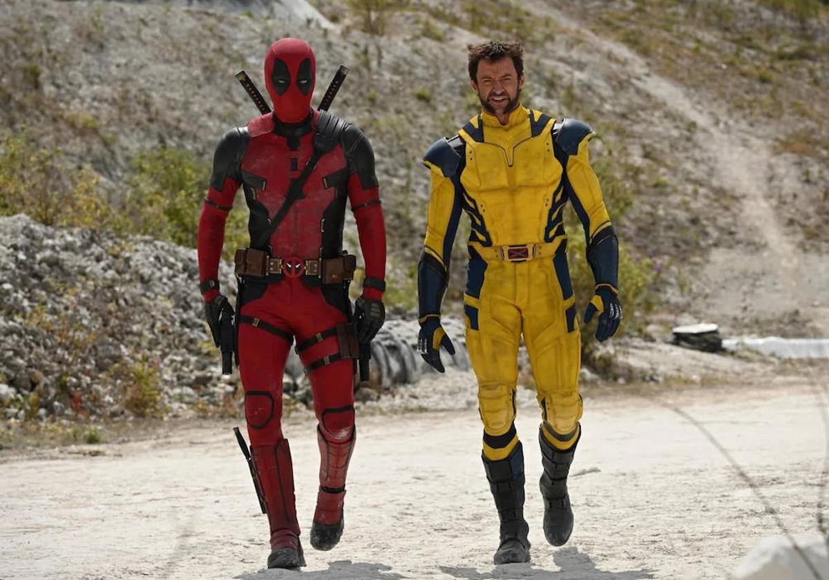 Frame de la película de Lobezno y Deadpool.