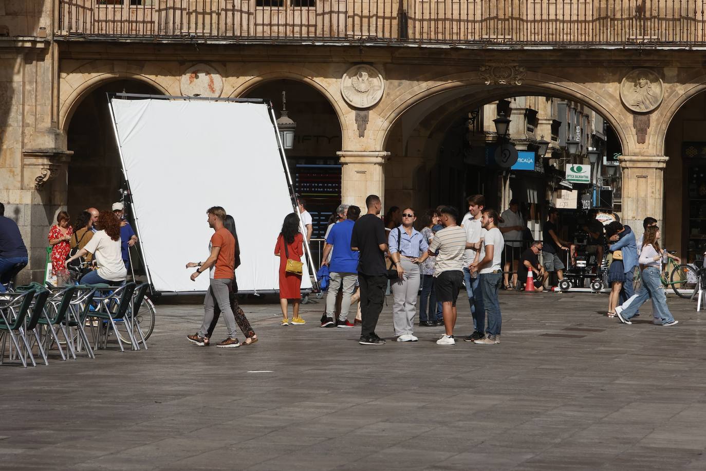 La Plaza Mayor se convierte en el escenario de la nueva serie de Amazon