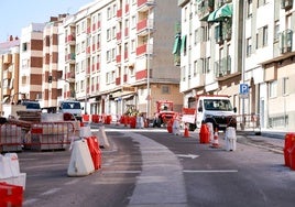 Las obras de remodelación de la carretera de Ledesma.