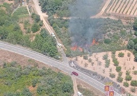 Panorámica del incendio de Garcibuey.