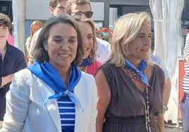 La secretaria general del PP, Cuca Gamarra, en las fiestas de Bilbao.