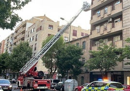 Intervención de los Bomberos.