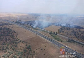 Imagen aérea del incendio de Buenavista.