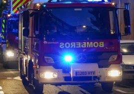 Bomberos de Salamanca en una intervención nocturna