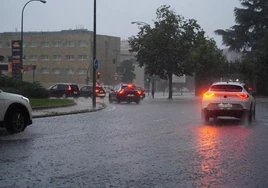 Imagen de un día lluvioso en la capital.