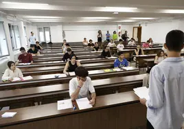 Estudiantes de Salamanca, en la EBAU.