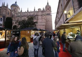 Mercadillo instalado durante las pasadas navidades en la plaza de Anaya.