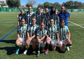 Las jugadoras del primer equipo de fútbol femenino del Club Deportivo Guijuelo.