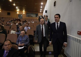 Juan Carlos Suárez-Quiñones, a su llegada ayer a la facultad de Geografía e Historia.