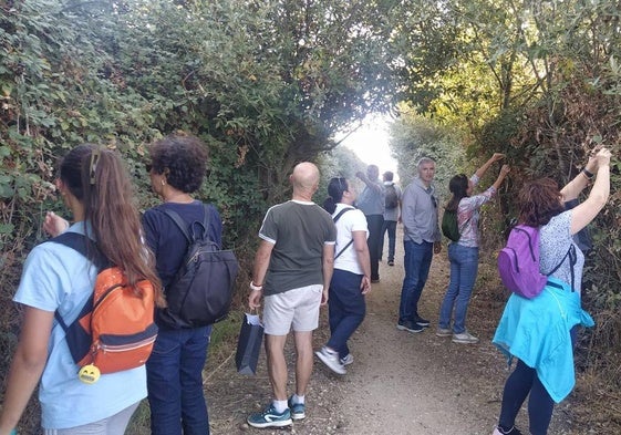 Una actividad reciente en la Vía Verde, con la recogida de moras.