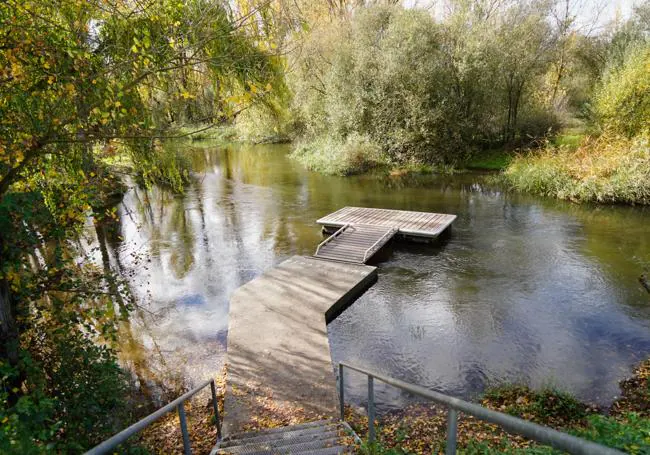 Una instalación para la práctica deportiva en la ribera del Tormes.