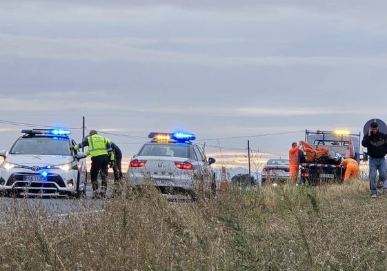 Lugar del accidente en la carretera CL-510.