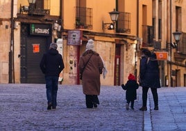 Imagen de un día de frío en la capital.