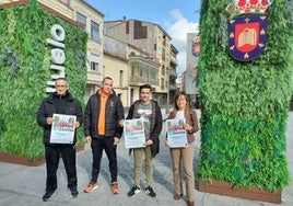 Melchor Herráez, Santiago del Bosque, Jesús Manuel Hernández y Sara García, en la presentación de la prueba.