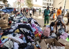 Material llegado a Valencia para ayudar por la DANA.