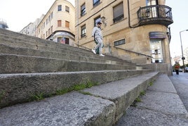 Escaleras de La Riojana, ubicadas en la Gran Vía de Salamanca.