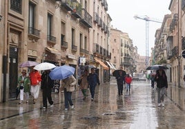 Imagen de un día lluvioso en la capital.