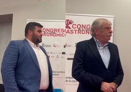 Felipe Hernández Gajate, gerente de Quesos de Hinojosa, y Germán Hernández Carballares, gerente del Restaurante Casa Paca.