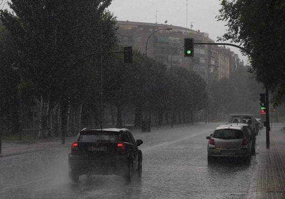 Imagen de un día lluvioso en la capital.