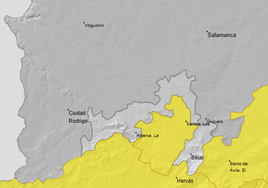 Mapa de alerta amarilla elaborado por la Agencia Estatal de Meteorología.